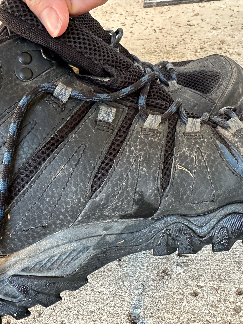 Merrell Men's Black and Blue Trail Boots - Picture 6 of 7